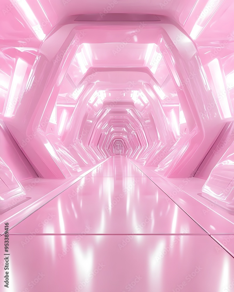 Canvas Prints pink futuristic background