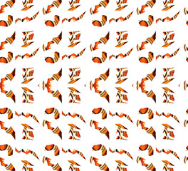An Intricate and Vibrantly Colorful Pattern That Showcases Tropical Fish Design Elements