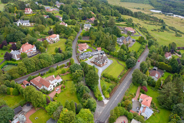 Luxury houses viewed from above in Kilmacolm