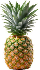Fototapeta premium A fresh and vibrant pineapple, showcasing its unique texture and tropical appearance. Perfect for food-related designs.
