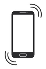 Vibration mode icon. Phone vibrating sign symbol