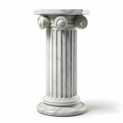 Obraz premium 3d roman column white Greek marble pillar on white background
