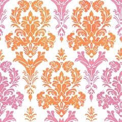 Soft Pastel Floral Seamless Pattern with Peach and Pale Blue Peonies and Delicate Green Leaves, Romantic Vintage-Inspired Design for Wallpaper or Textile