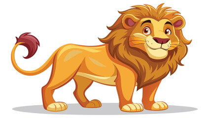 Cute lion and Cat silhouettes sitting isolated Vector illustration. Isolated on white background