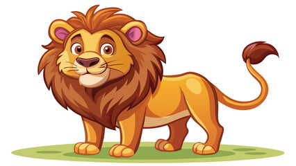 Cute lion and Cat silhouettes sitting isolated Vector illustration. Isolated on white background