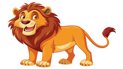 Cute lion and Cat silhouettes sitting isolated Vector illustration. Isolated on white background