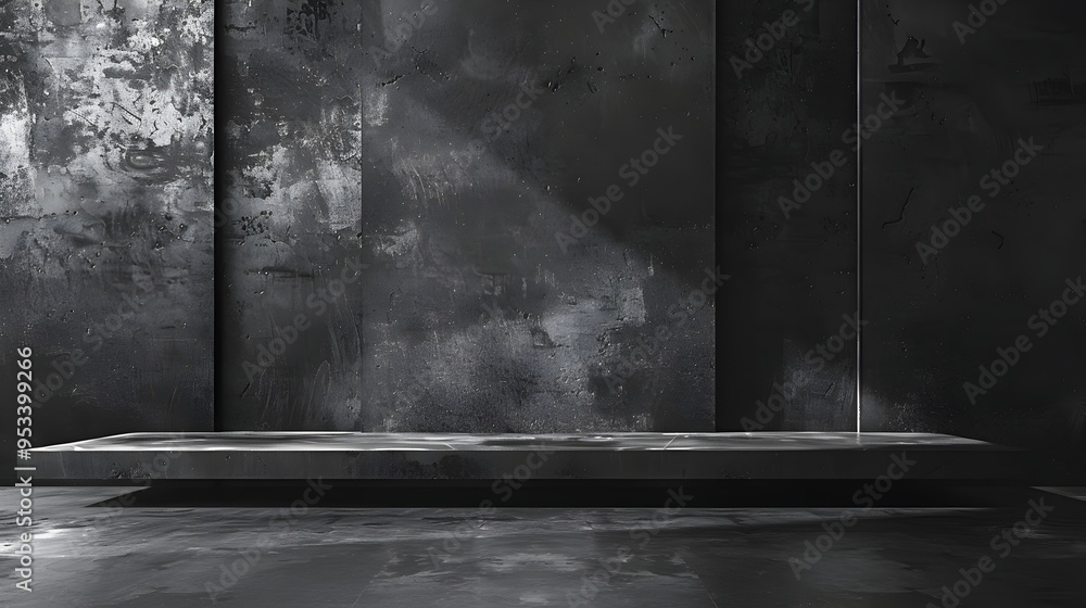 Aufkleber smooth concrete backdrop with subtle texture for industrial style product presentation