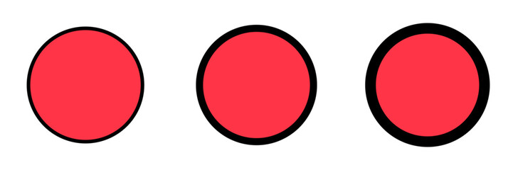 Editable vector record button icon. Black, transparent white background. Part of a big icon set family. Perfect for web and app interfaces, presentations, infographics, etc