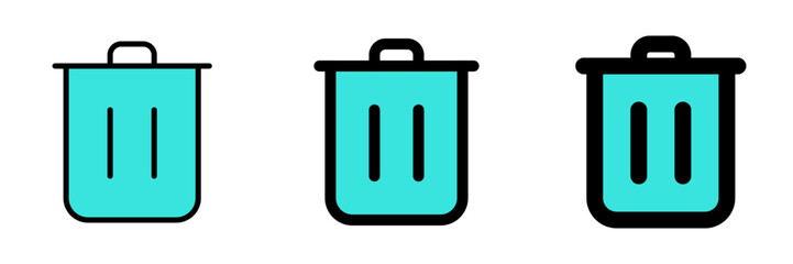 Editable vector delete trash recycle bin icon. Part of a big icon set family. Perfect for web and app interfaces, presentations, infographics, etc
