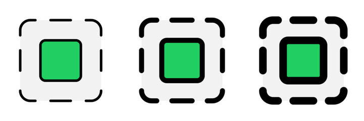 Editable vector scan select none icon. Part of a big icon set family. Perfect for web and app interfaces, presentations, infographics, etc