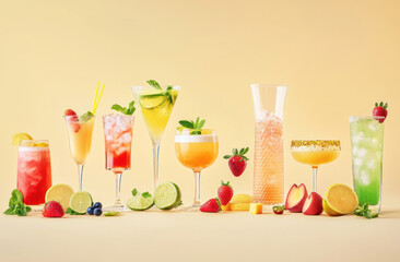 fruit and cocktail drinks