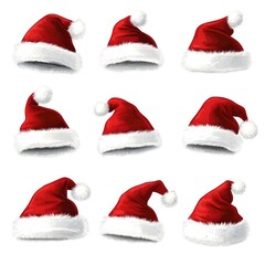 set of santa claus hats