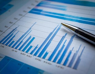 Business graph displaying data trends, illustrating analytics, statistics, and performance metrics.