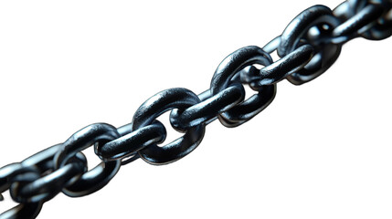 Fototapeta premium metal chain as element on isolated white background