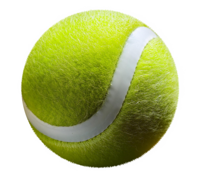 Tennis Ball Sticker on Transparent Background