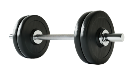 a barbell as element on isolated white background