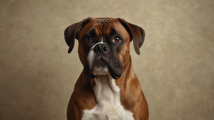 Portrait of a Boxer Dog