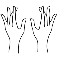 Obraz premium outline hands icons