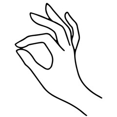 outline hands icons