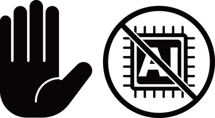 AIの使用禁止 アイコン