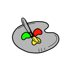 illustration of a brush with paint