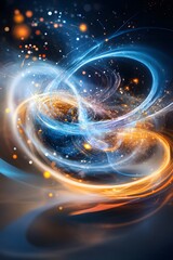 Abstract Swirling Lights with Sparkles.