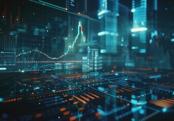 Digital Cityscape: A Futuristic Vision of Data and Technology