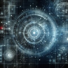 Obraz premium Digital backdround ideal for technological operations, neural networks, AI, data transmission and encryption, digital archives, audio and visual representations, scientific research 