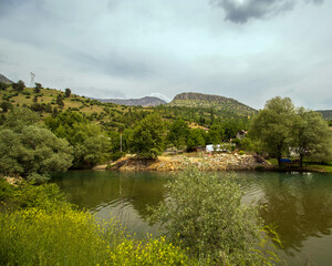 river  and mountains