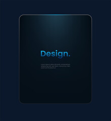 Futuristic card template. Website panel design interface concept. Neon light background.