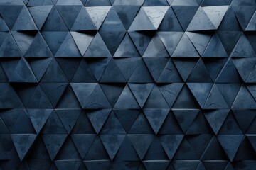 A close-up view of a dark blue wall featuring numerous hexagons