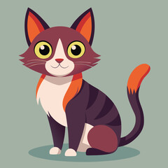 Cute cat illustration Vector  