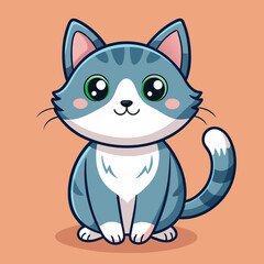 Cute cat illustration Vector  