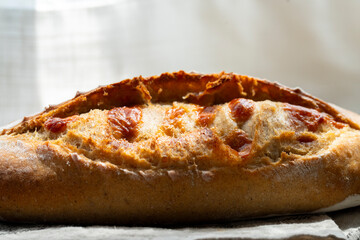 homemade cheese baguette