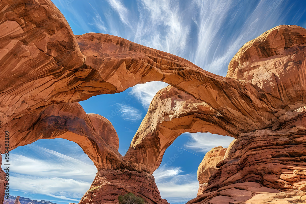 Poster delicate arch in park