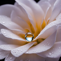 water drop on flower