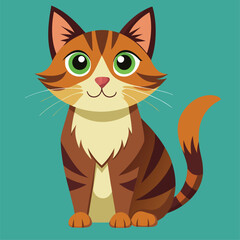 Cat vector illustration character 