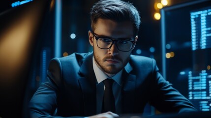 IT Company Employee in Work Environment - Focused and Engaged