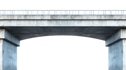 concrete bridge isolated on transparent background ,flyover bridge ,