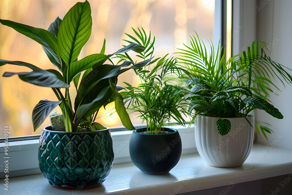 Wall mural plant in the room