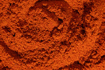 Red Cooking Background Spice Paprika, Top View, Space for Text