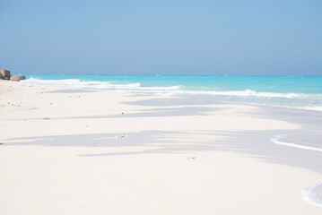 Waves on Mediterranean sea landscape in Egypt, Sahel, North coast