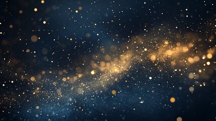 Fototapeta premium Abstract background with star Dark blue and gold particle