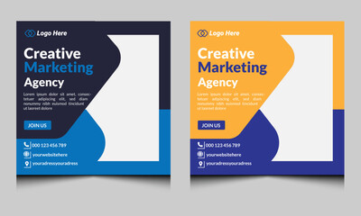 Creative Marketing Agency Banner Design | Social Media Banner Design