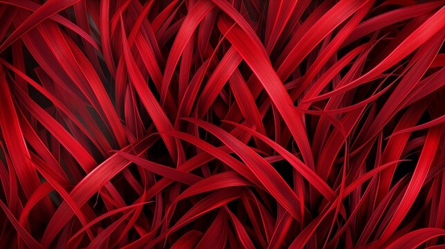 An abstract pattern created by red grass bending in different directions, suitable for dynamic and modern backgrounds.