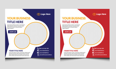 Set of Editable minimal square banner template. color background with stripe line shape. Suitable for social media post and web internet ads. Vector illustration with photo college