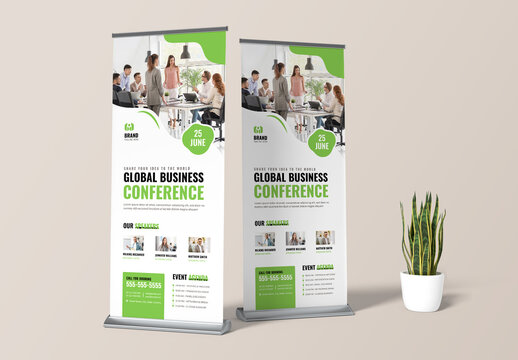 Business Conference Rollup Banner Layout