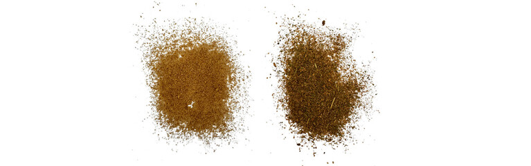 Close-up macro shot of various spices