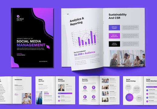 Social Media Management Firm Brochure Template