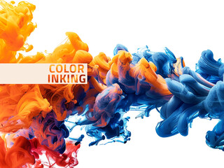 Ink swirling in water. Vector abstract cloud. Abstract banner paints  isolated on white background. Liquid ink. Background for banner, card, poster, poster, identity, web design